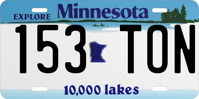 MN license plate 153TON