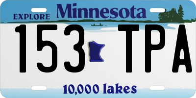 MN license plate 153TPA