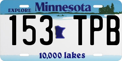 MN license plate 153TPB