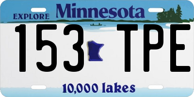 MN license plate 153TPE