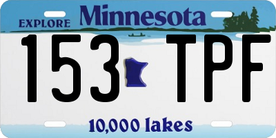 MN license plate 153TPF