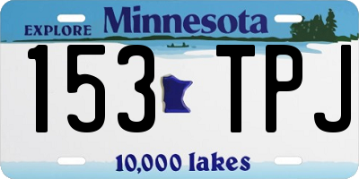 MN license plate 153TPJ