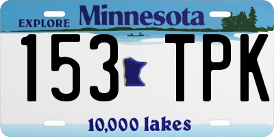 MN license plate 153TPK
