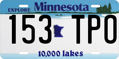 MN license plate 153TPO