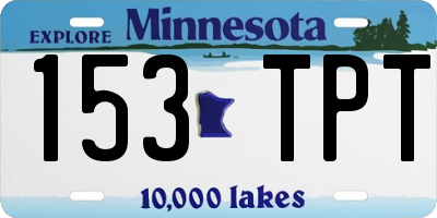 MN license plate 153TPT