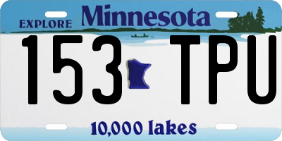 MN license plate 153TPU