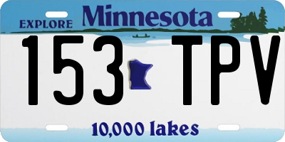 MN license plate 153TPV