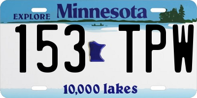 MN license plate 153TPW