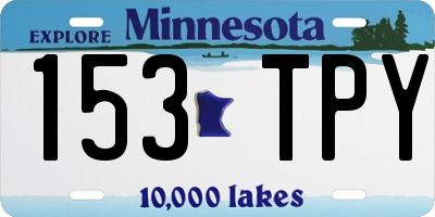 MN license plate 153TPY