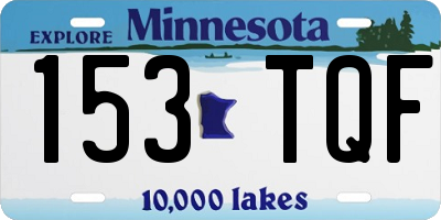 MN license plate 153TQF