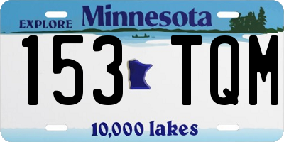MN license plate 153TQM