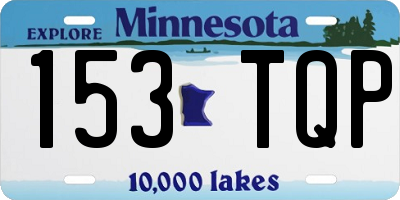 MN license plate 153TQP