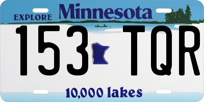 MN license plate 153TQR