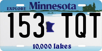 MN license plate 153TQT