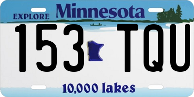 MN license plate 153TQU
