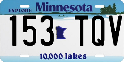 MN license plate 153TQV