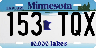 MN license plate 153TQX