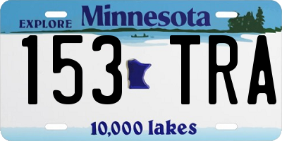 MN license plate 153TRA