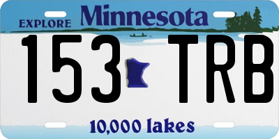 MN license plate 153TRB