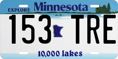 MN license plate 153TRE