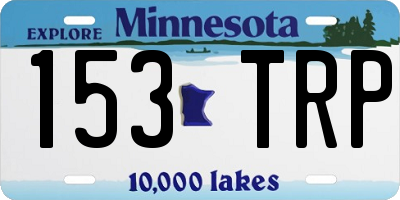 MN license plate 153TRP