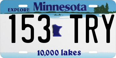 MN license plate 153TRY