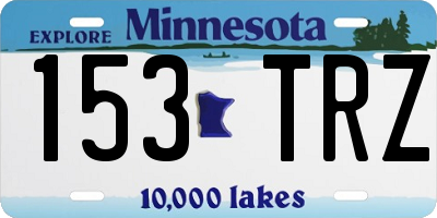 MN license plate 153TRZ
