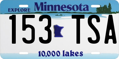 MN license plate 153TSA