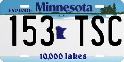 MN license plate 153TSC