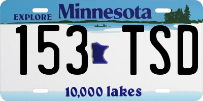 MN license plate 153TSD