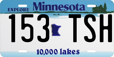 MN license plate 153TSH