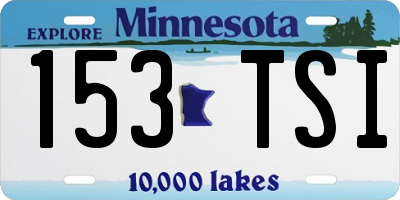 MN license plate 153TSI