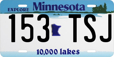 MN license plate 153TSJ