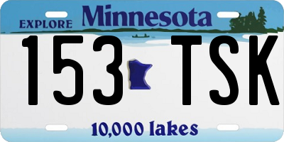 MN license plate 153TSK