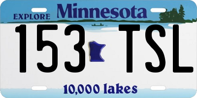 MN license plate 153TSL