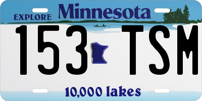 MN license plate 153TSM