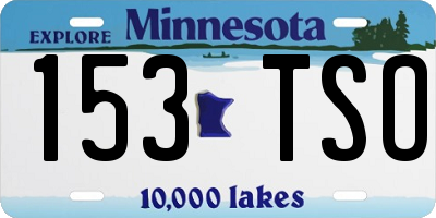 MN license plate 153TSO