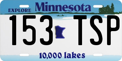 MN license plate 153TSP