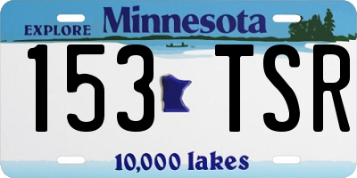 MN license plate 153TSR