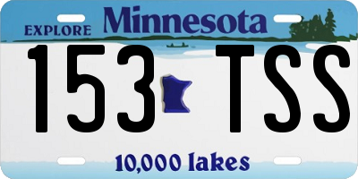 MN license plate 153TSS
