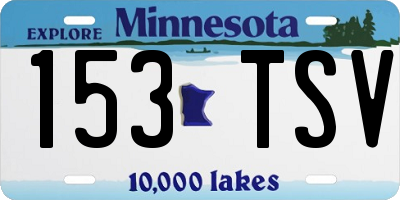 MN license plate 153TSV