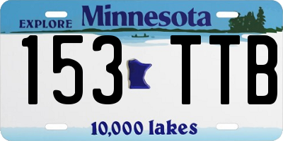 MN license plate 153TTB
