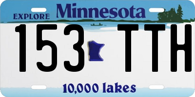 MN license plate 153TTH