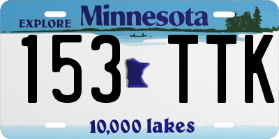 MN license plate 153TTK