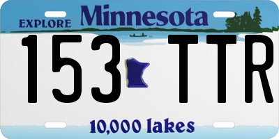 MN license plate 153TTR