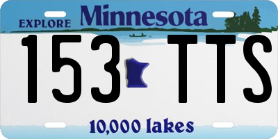 MN license plate 153TTS