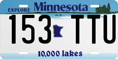 MN license plate 153TTU