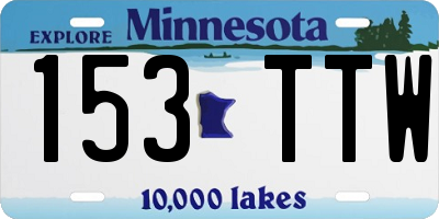 MN license plate 153TTW