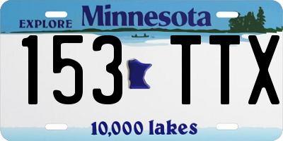 MN license plate 153TTX