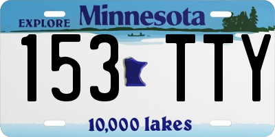 MN license plate 153TTY